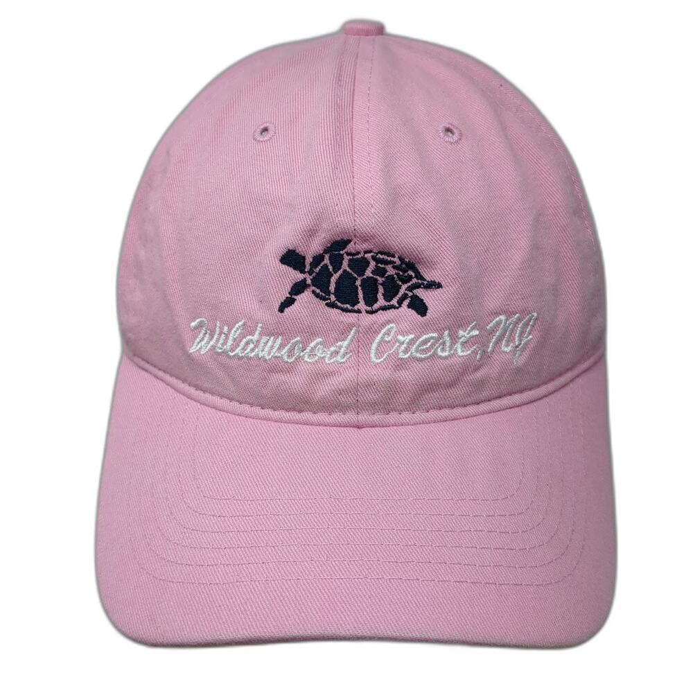 JHATS Baseball Cap Pink One Size Wildwood Crest NJ Sea Turtle Embroidered Hat